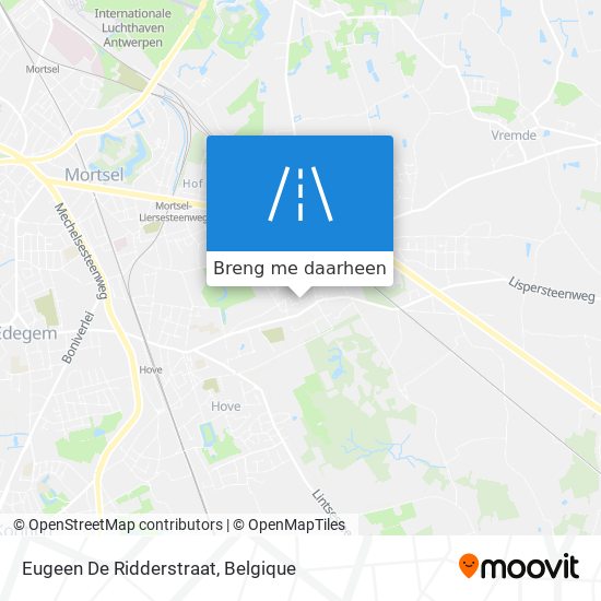 Eugeen De Ridderstraat kaart