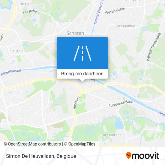 Simon De Heuvellaan kaart