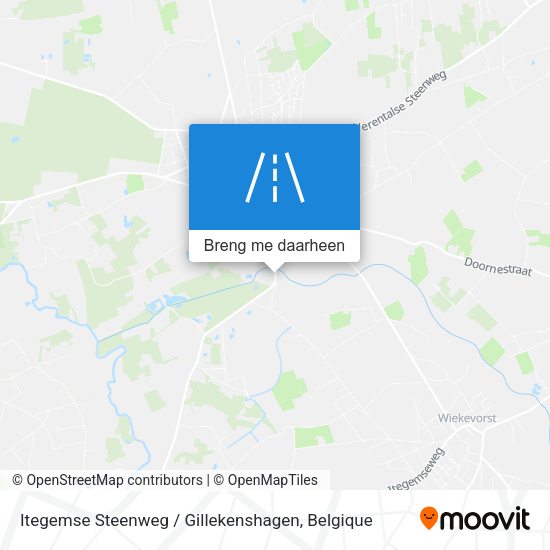 Itegemse Steenweg / Gillekenshagen kaart