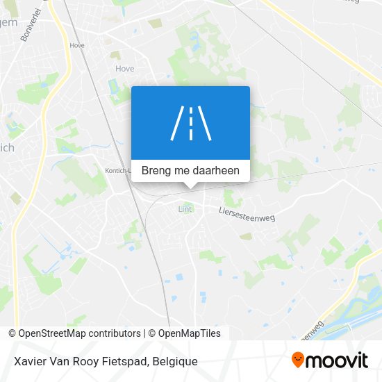 Xavier Van Rooy Fietspad kaart