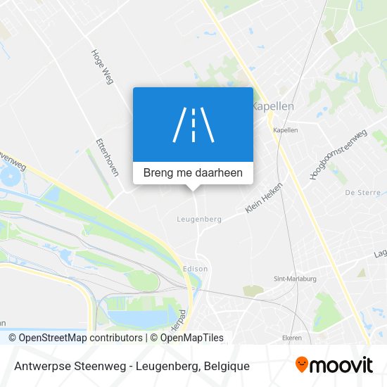 Antwerpse Steenweg - Leugenberg kaart