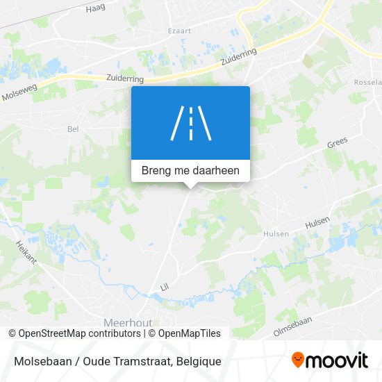 Molsebaan / Oude Tramstraat kaart