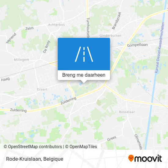 Rode-Kruislaan kaart