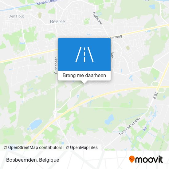 Bosbeemden kaart