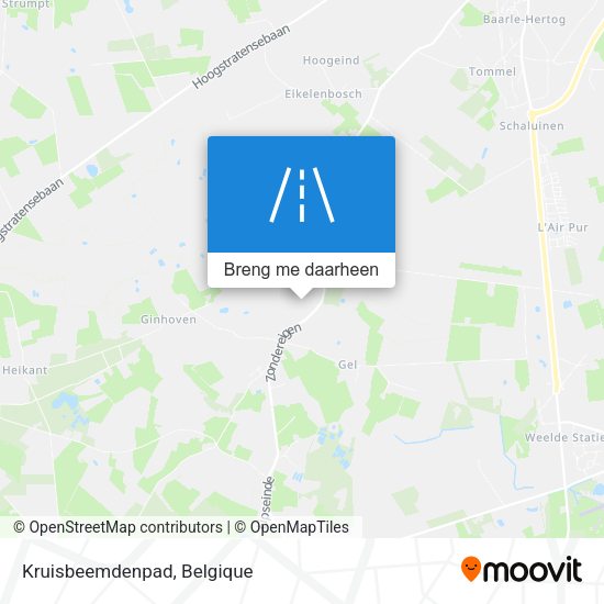 Kruisbeemdenpad kaart