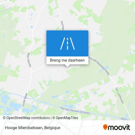 Hooge Mierdsebaan kaart