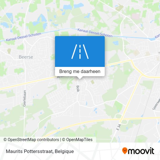 Maurits Pottersstraat kaart