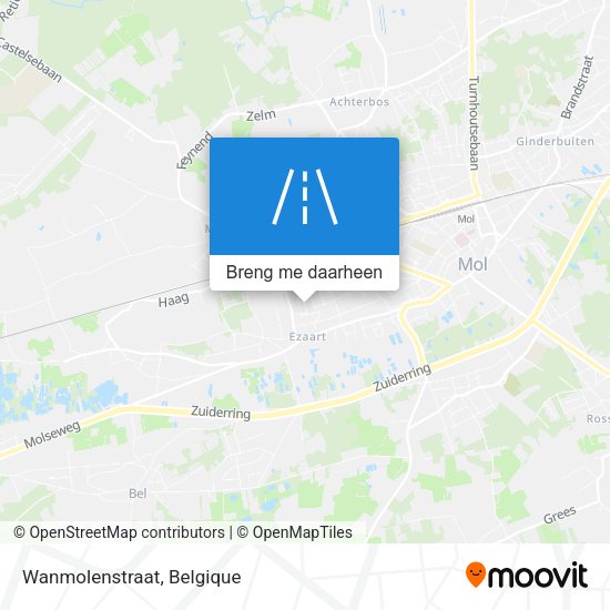 Wanmolenstraat kaart