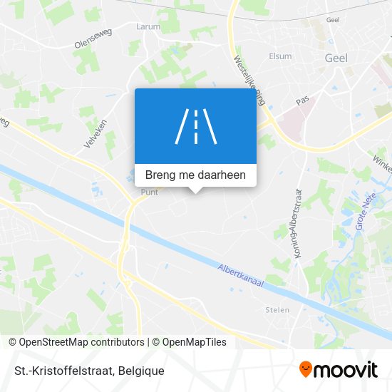 St.-Kristoffelstraat kaart