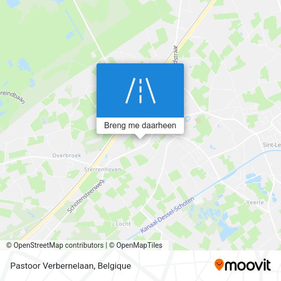 Pastoor Verbernelaan kaart