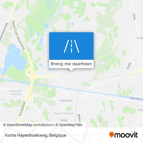 Korte Hayenhoekweg kaart