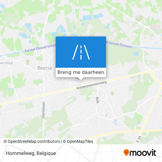 Hommelweg kaart