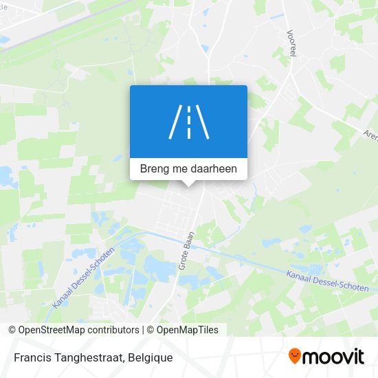 Francis Tanghestraat kaart