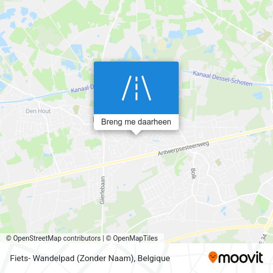 Fiets- Wandelpad (Zonder Naam) kaart