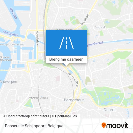 Passerelle Schijnpoort kaart