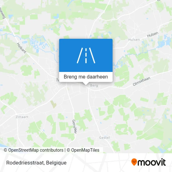 Rodedriesstraat kaart