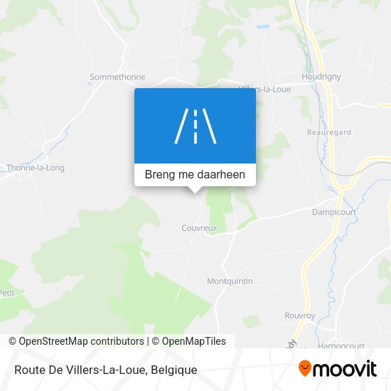 Route De Villers-La-Loue kaart
