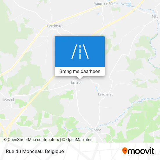 Rue du Monceau kaart