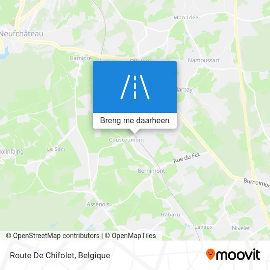 Route De Chifolet kaart