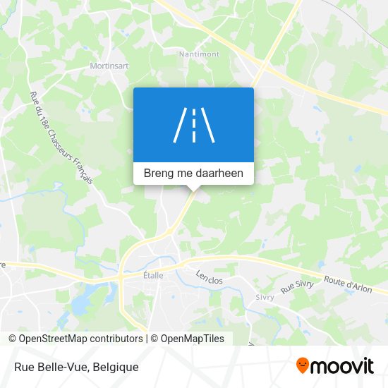 Rue Belle-Vue kaart