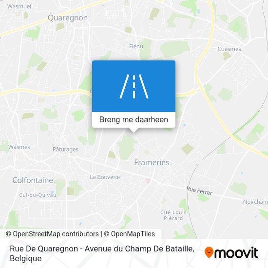 Rue De Quaregnon - Avenue du Champ De Bataille kaart