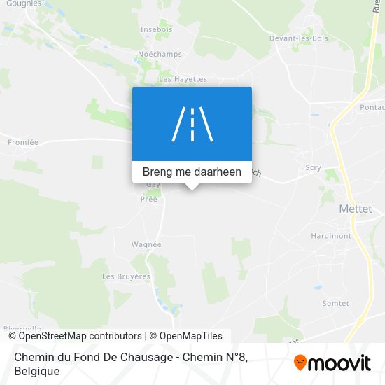 Chemin du Fond De Chausage - Chemin N°8 kaart