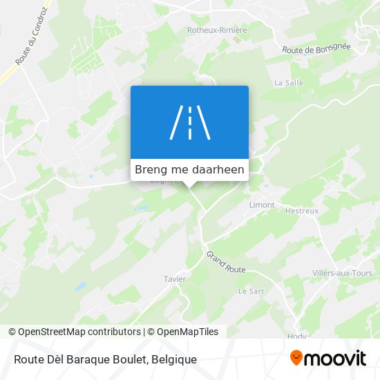 Route Dèl Baraque Boulet kaart