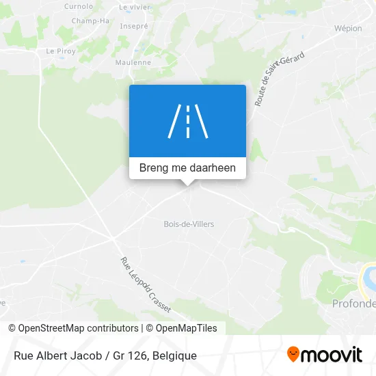 Rue Albert Jacob / Gr 126 kaart