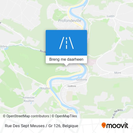 Rue Des Sept Meuses / Gr 126 kaart