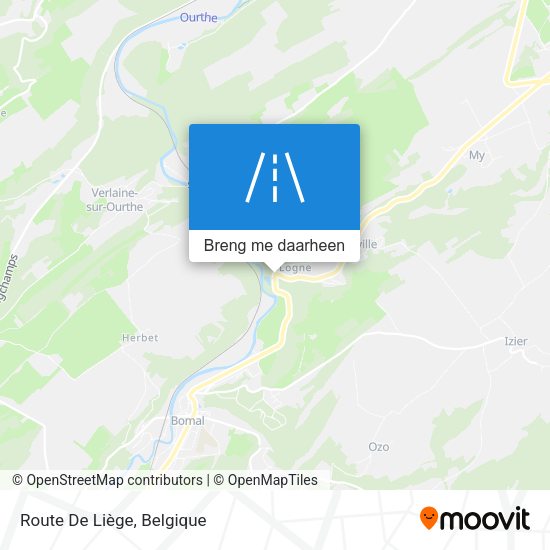 Route De Liège kaart