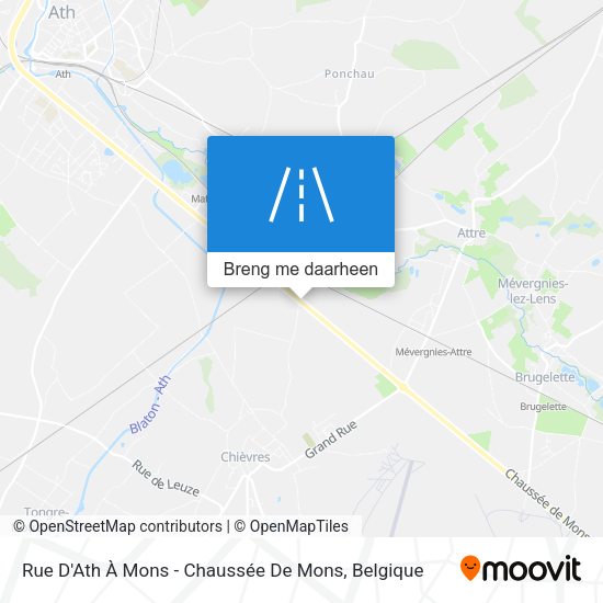Rue D'Ath À Mons - Chaussée De Mons kaart