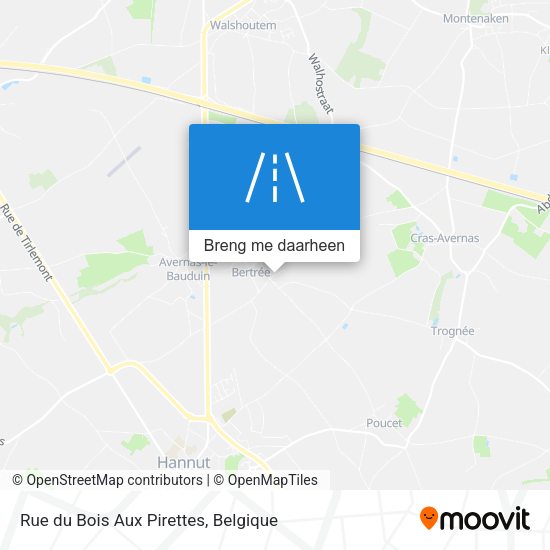 Rue du Bois Aux Pirettes kaart