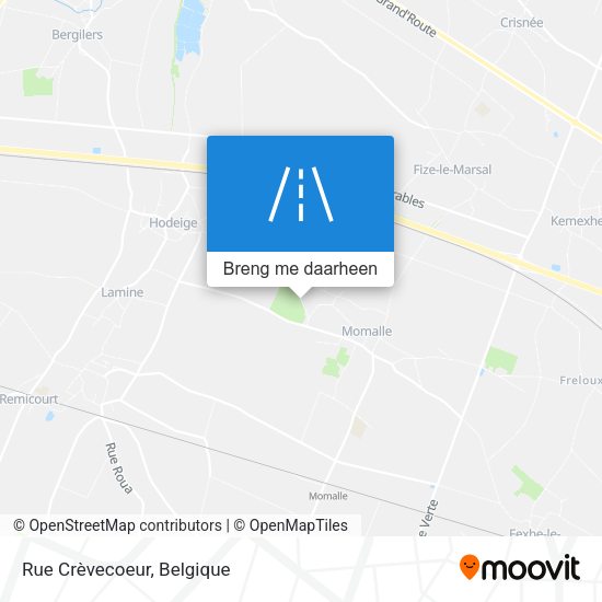 Rue Crèvecoeur kaart