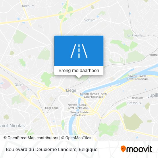 Boulevard du Deuxième Lanciers kaart