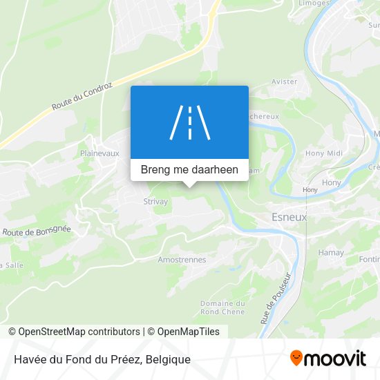 Havée du Fond du Préez kaart