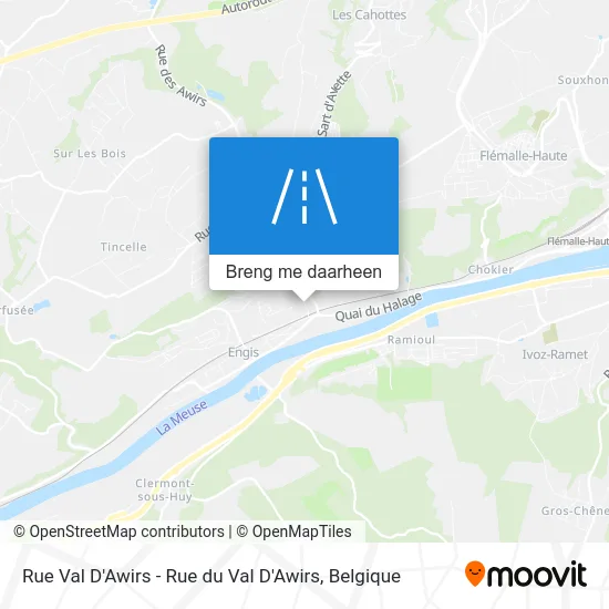Rue Val D'Awirs - Rue du Val D'Awirs kaart