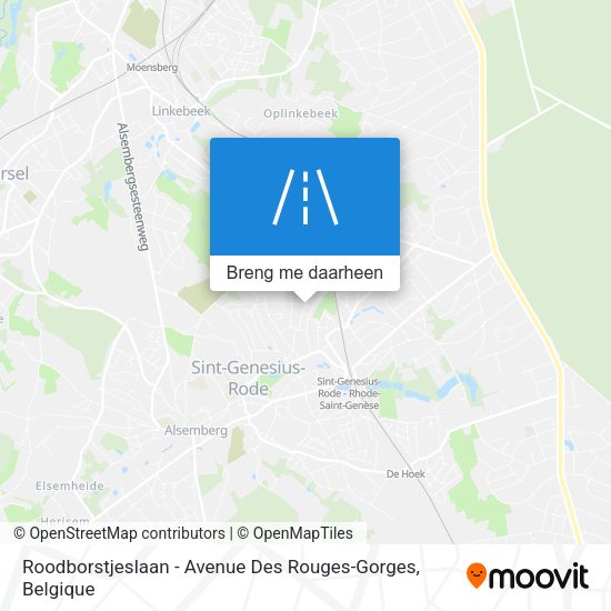 Roodborstjeslaan - Avenue Des Rouges-Gorges kaart