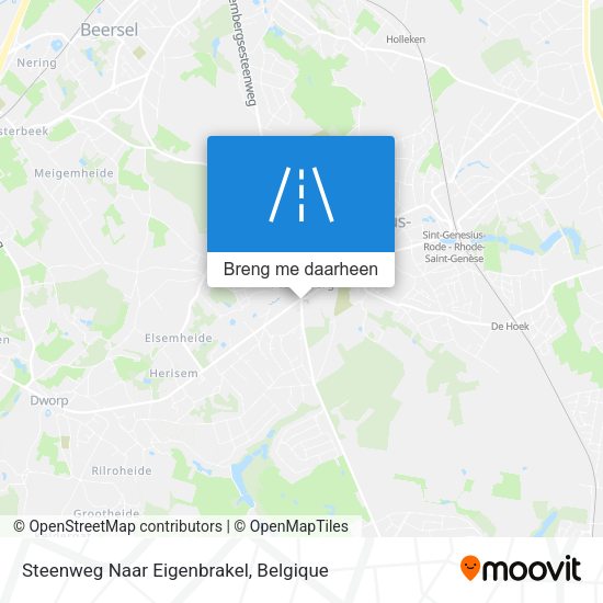 Steenweg Naar Eigenbrakel kaart