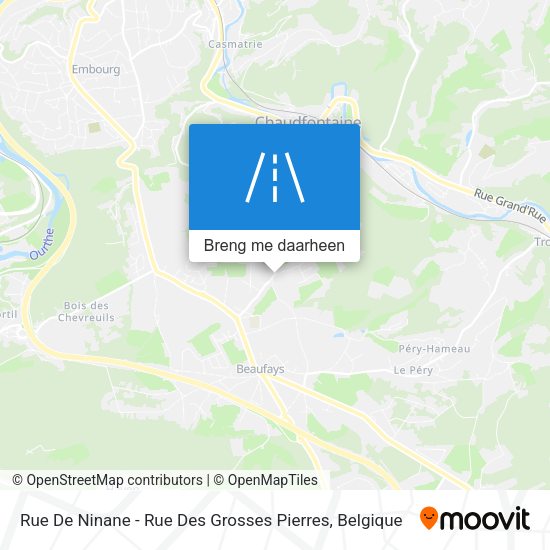 Rue De Ninane - Rue Des Grosses Pierres kaart
