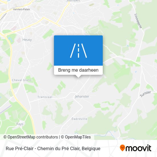 Rue Pré-Clair - Chemin du Pré Clair kaart