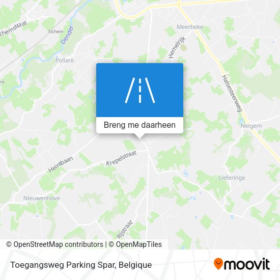Toegangsweg Parking Spar kaart
