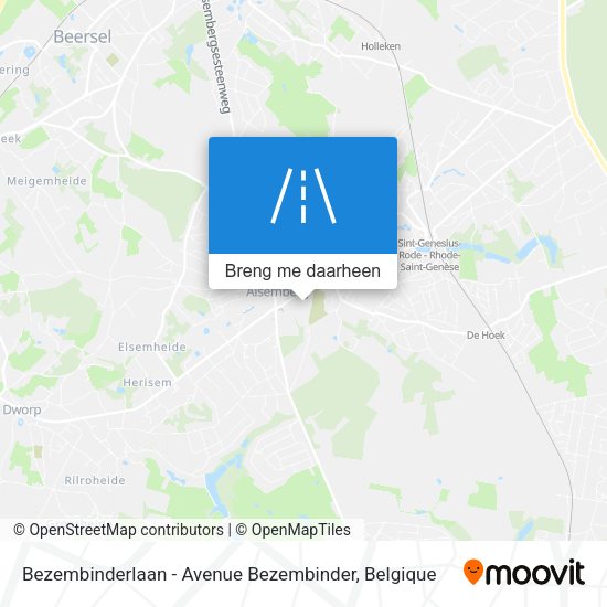 Bezembinderlaan - Avenue Bezembinder kaart