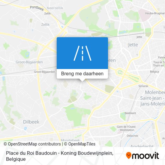 Place du Roi Baudouin - Koning Boudewijnplein kaart