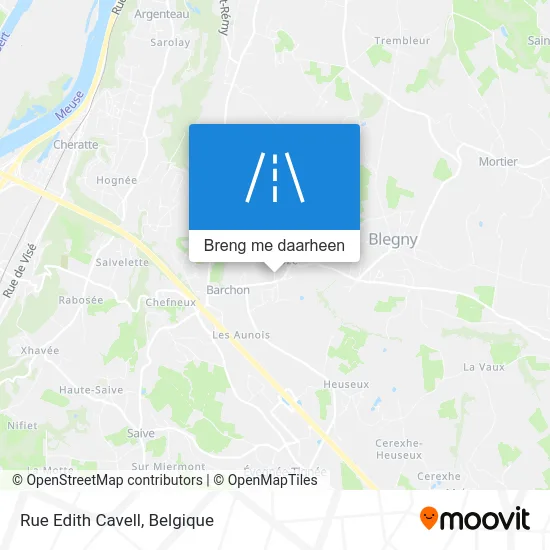 Rue Edith Cavell kaart