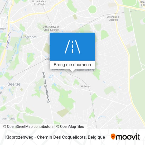 Klaprozenweg - Chemin Des Coquelicots kaart