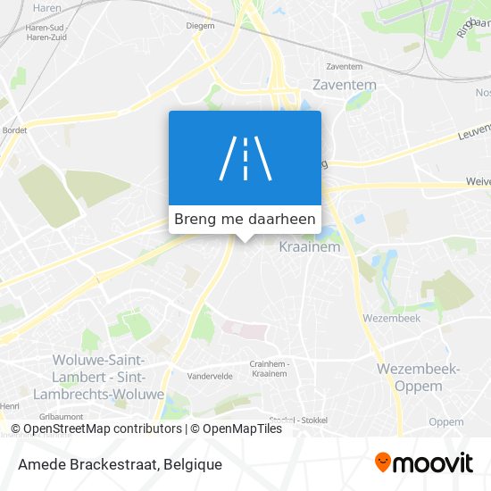 Amede Brackestraat kaart