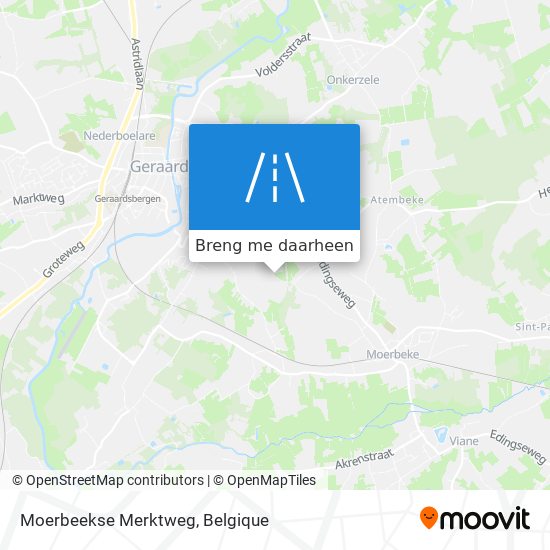 Moerbeekse Merktweg kaart