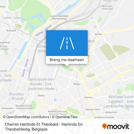 Chemin Herlinde Et Théobald - Herlinde En Theobaldweg kaart