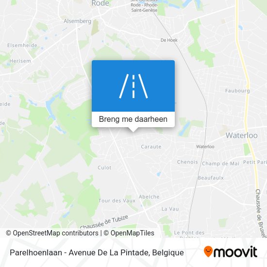 Parelhoenlaan - Avenue De La Pintade kaart
