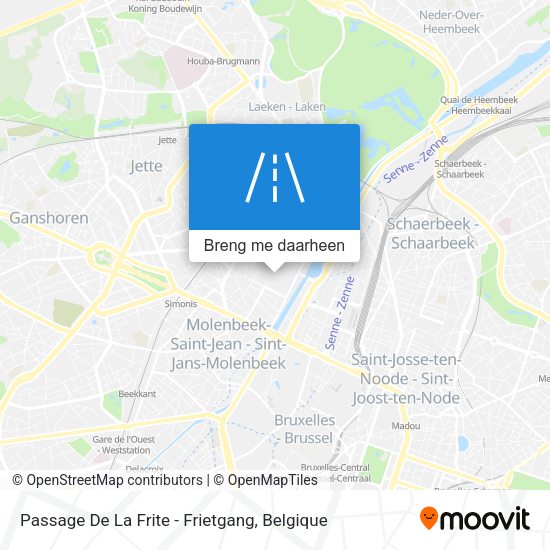Passage De La Frite - Frietgang kaart